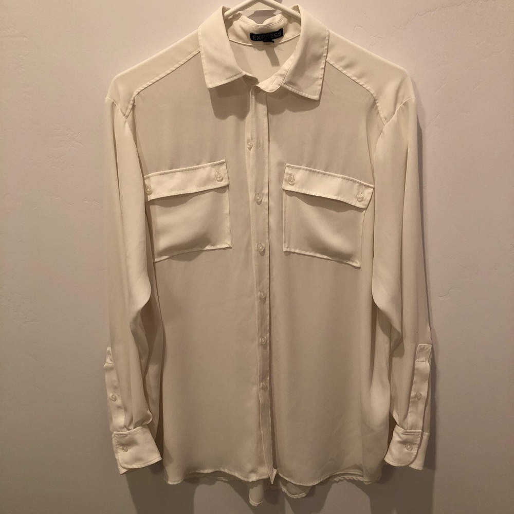Express Cream Portofino Shirt Sz Small